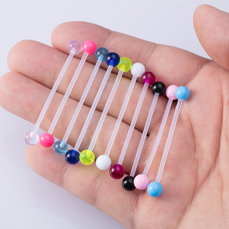 Body Jewelry Implants - 10-50pcs Acrylic Cartilage Earrings Piercing Industrial