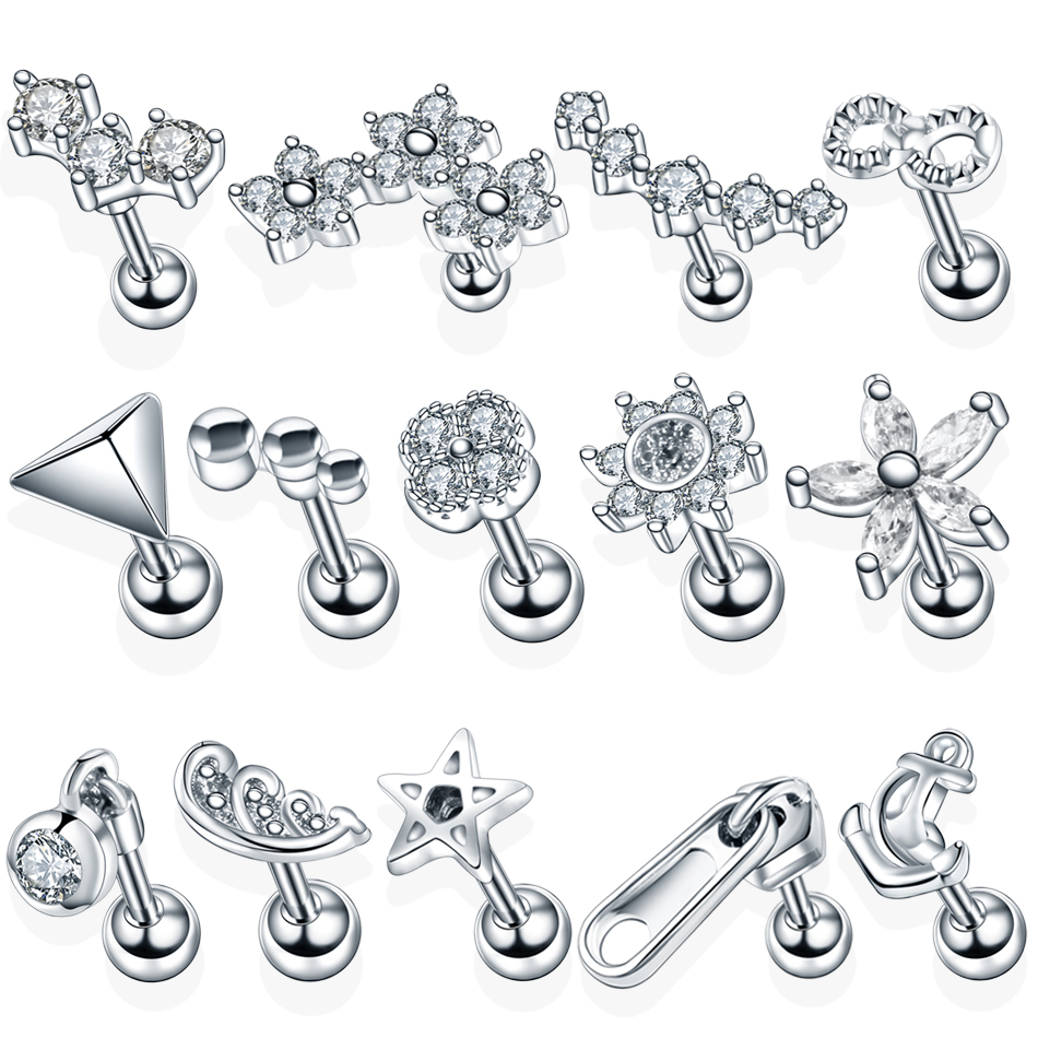 Body Jewelry Barbell - 1Pc Steel Ear Cartilage Stud Helix