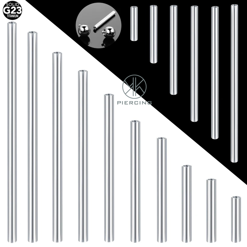Tongue Barbell Straight - 10pcs G23 Titanium Straight Barbell Shaft
