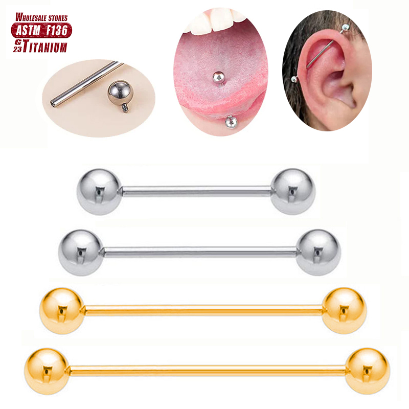 F136 Titanium Piercing 14G Bar - مراجعة Tongue Barbell Straight وسعره