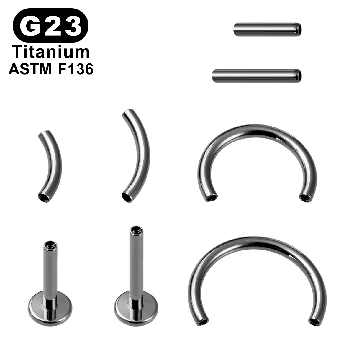 8pcs/Lot ASTM F136 Implantable - مراجعة Body Jewelry Implant Grade وسعره
