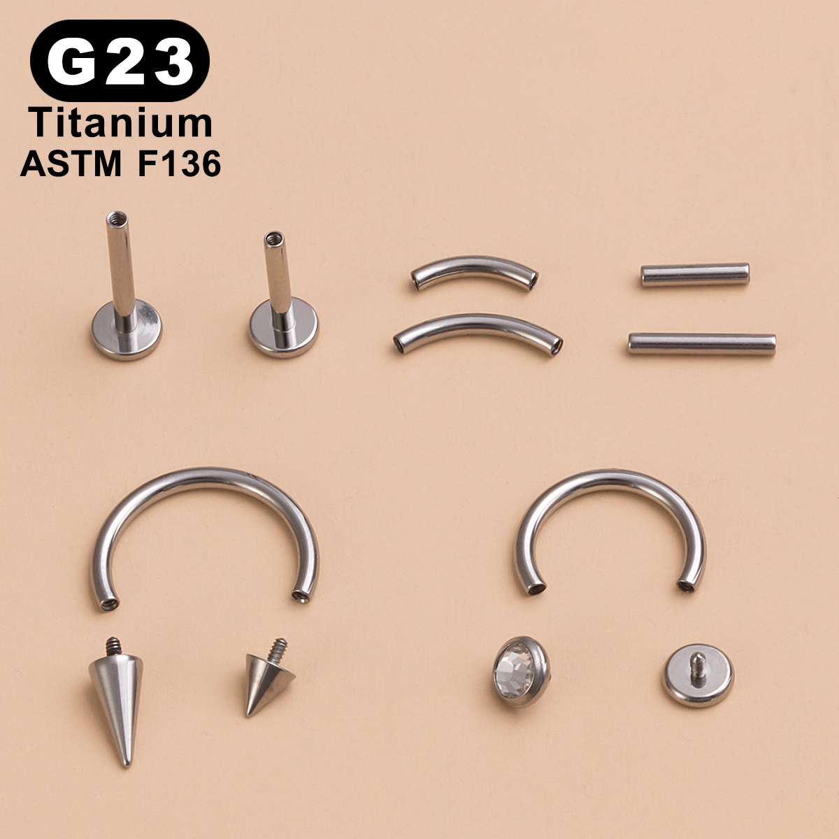 8pcs/Lot ASTM F136 Implantable - مراجعة Body Jewelry Implant Grade وسعره