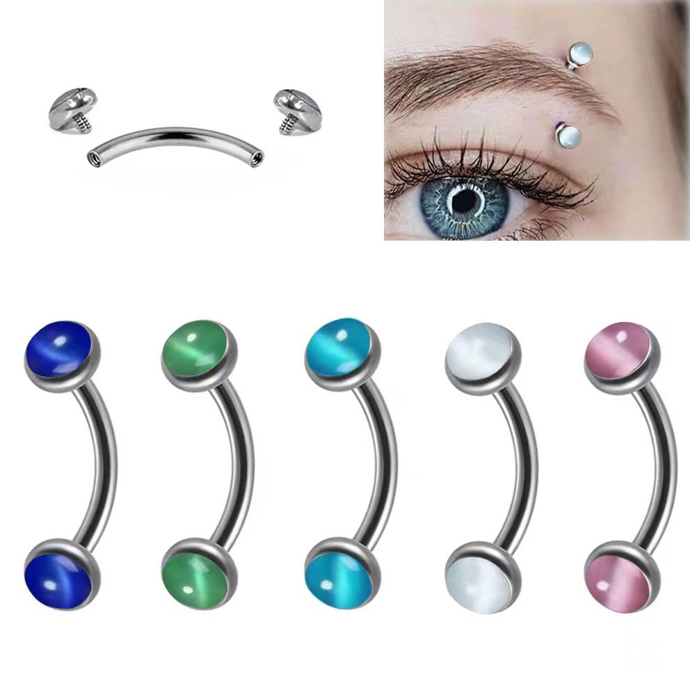 1Piece Eyebrow Piercing Banana - مراجعة Eyebrow Curved Barbell وسعره