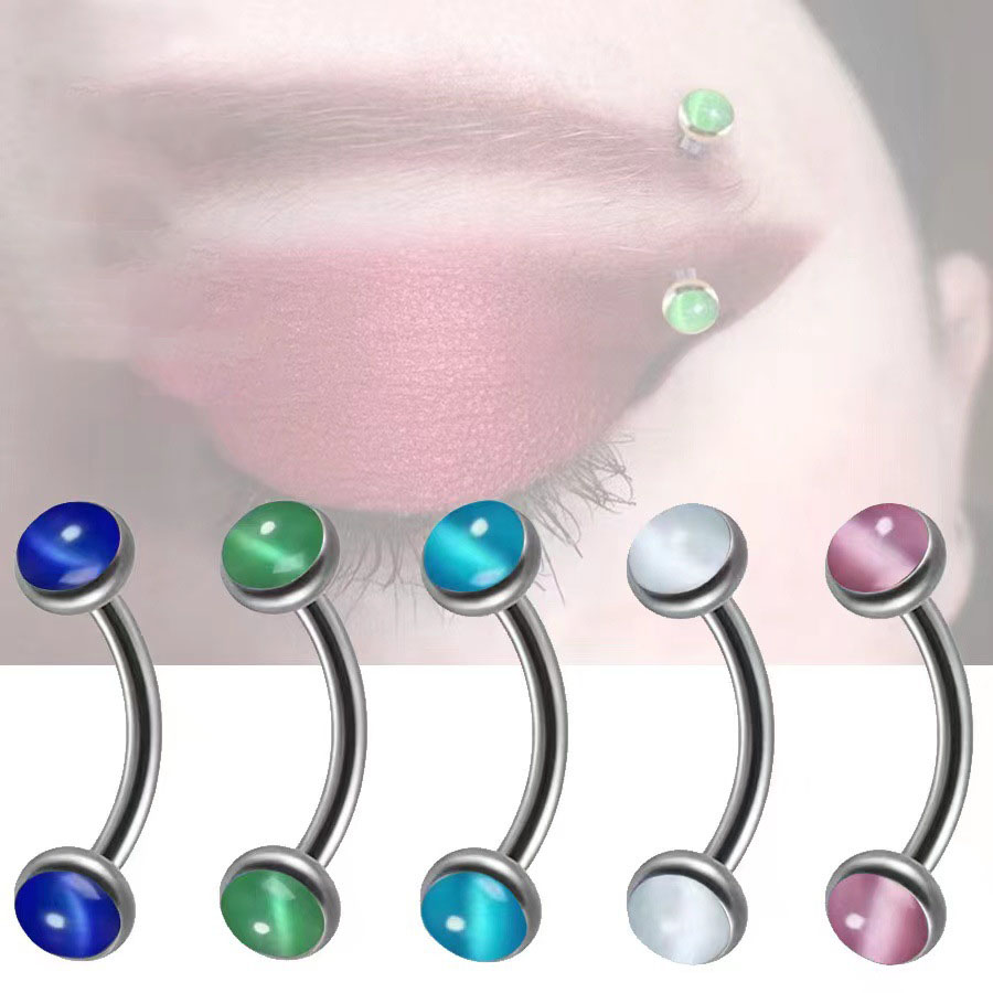 1Piece Eyebrow Piercing Banana - مراجعة Eyebrow Curved Barbell وسعره