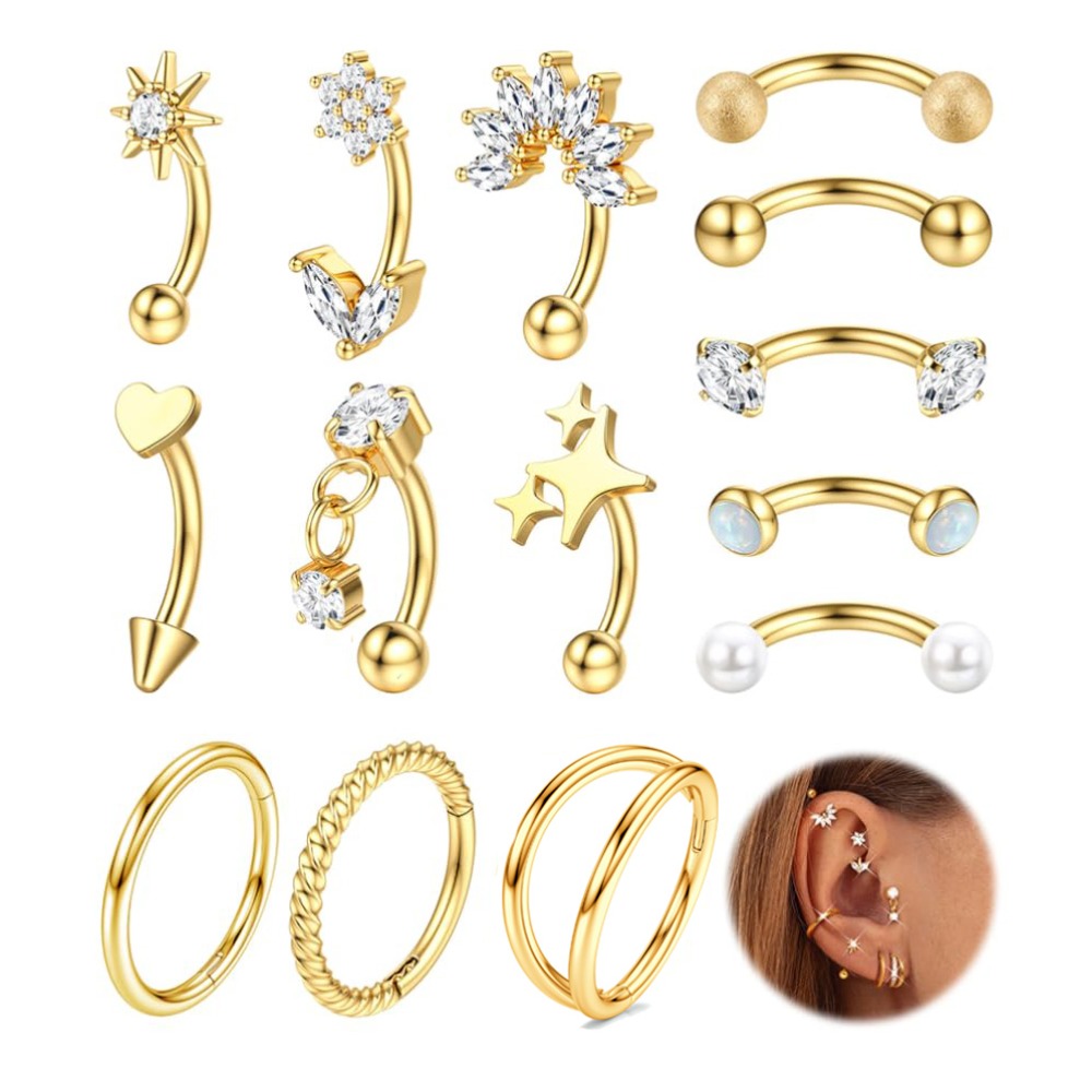 Drperfect 1PC Rook Eyebrow Pie - مراجعة Eyebrow Curved Barbell وسعره