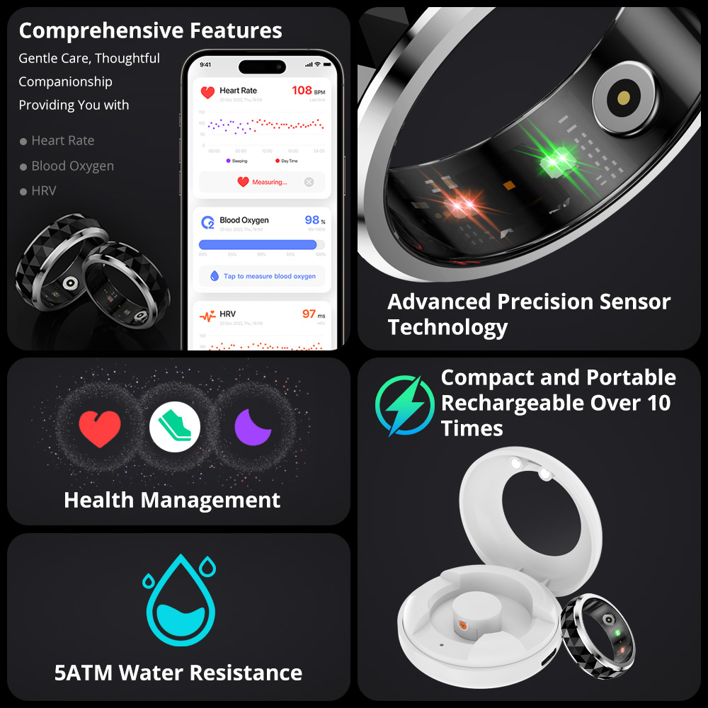 2024 COLMI R11 Smart Ring, Fid - مراجعة Daith Heart Ring وسعره