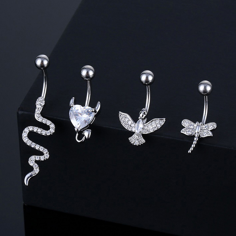 Crystal Belly Button Ring Anim - مراجعة Body Jewelry Barbell وسعره