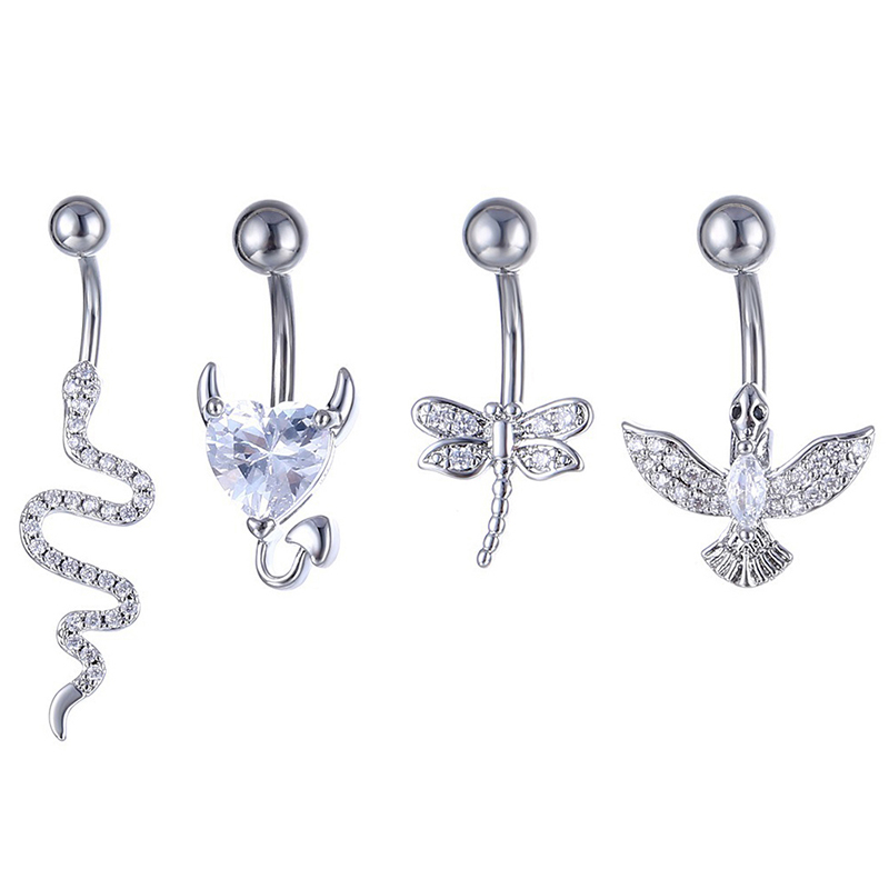 Crystal Belly Button Ring Anim - مراجعة Body Jewelry Barbell وسعره