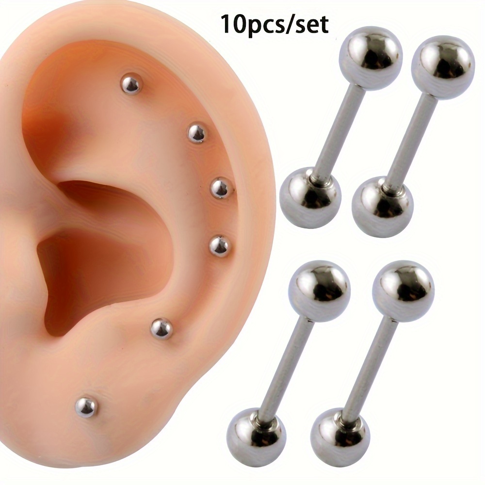 10pcs Minimalist Stainless Ste - مراجعة Body Jewelry Barbell وسعره