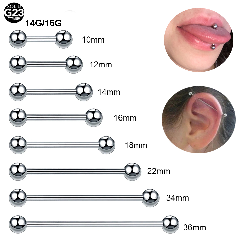 1PC G23 Titanium Straight Barb - مراجعة Tongue Barbell Straight وسعره