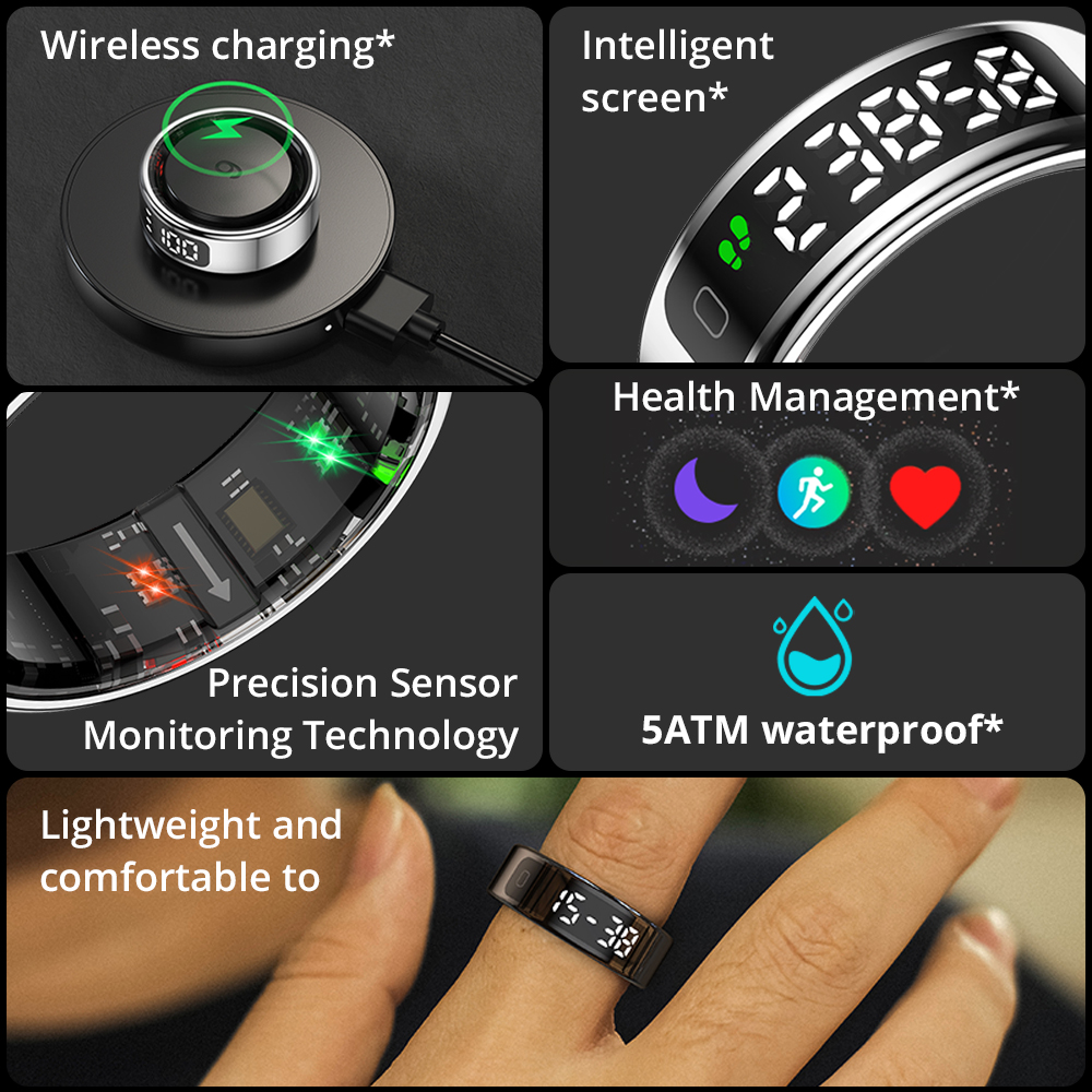 COLMI R12 Smart Ring with Disp - مراجعة Daith Heart Ring وسعره