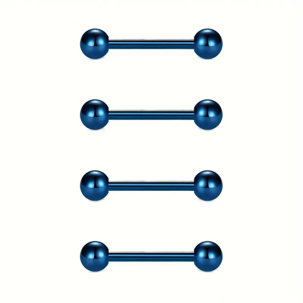 Set Of 4 Stainless Steel Nippl - مراجعة Tongue Barbell Straight وسعره
