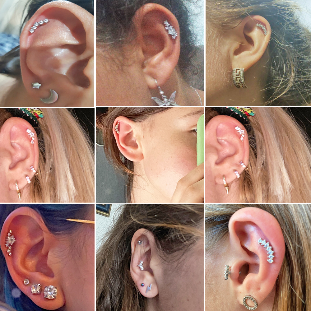 1PC Stainless Steel Cz Ear Tra - مراجعة Body Jewelry Barbell وسعره