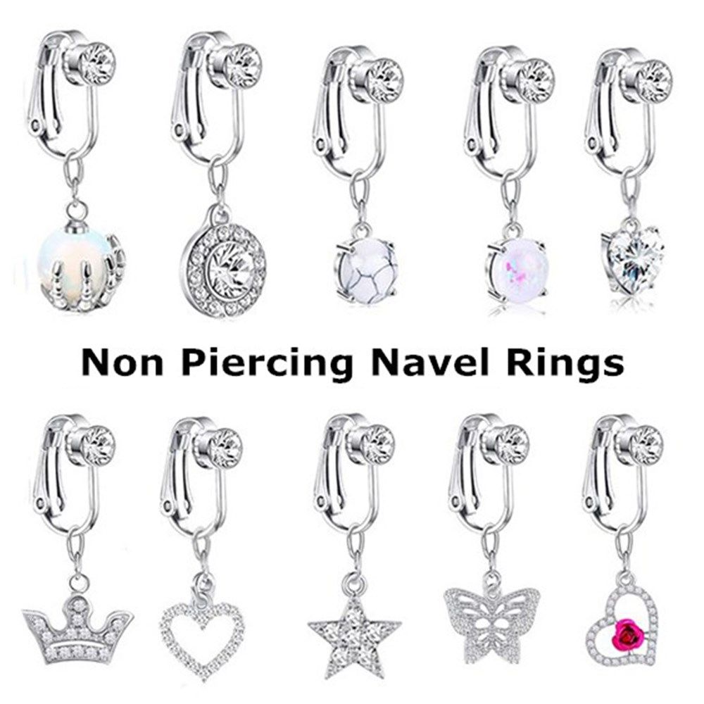 Accessories Clip On Earrings C - مراجعة Body Jewelry Belly Button Rings وسعره