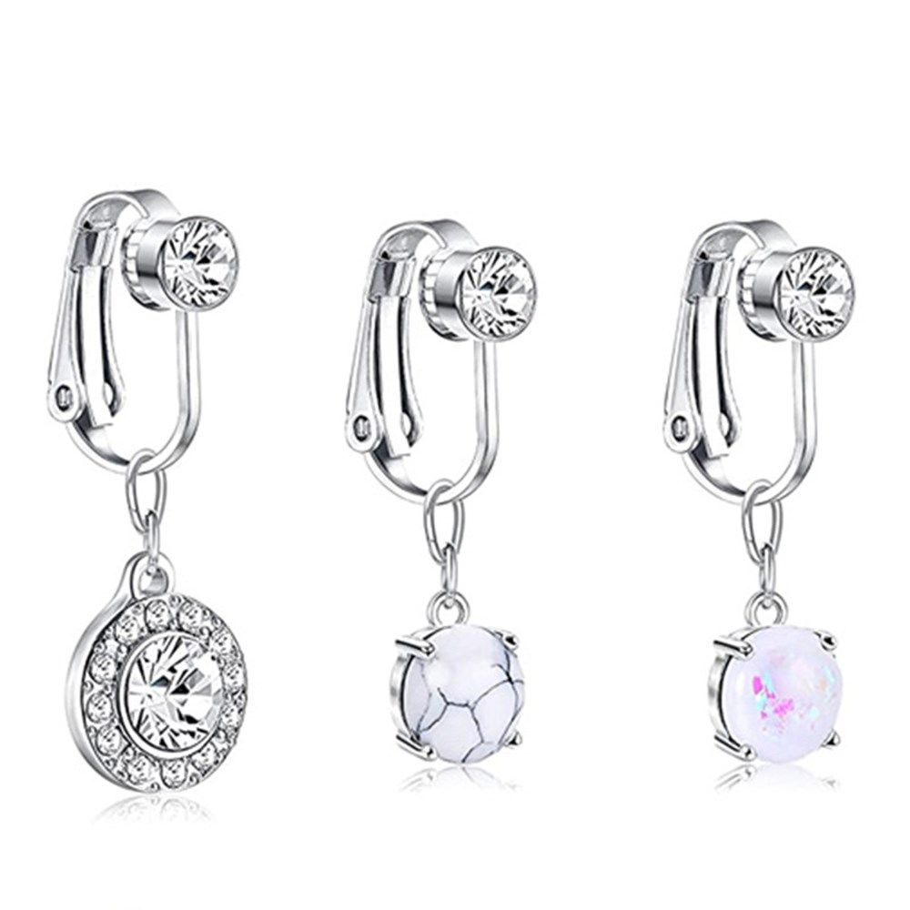 Accessories Clip On Earrings C - مراجعة Body Jewelry Belly Button Rings وسعره