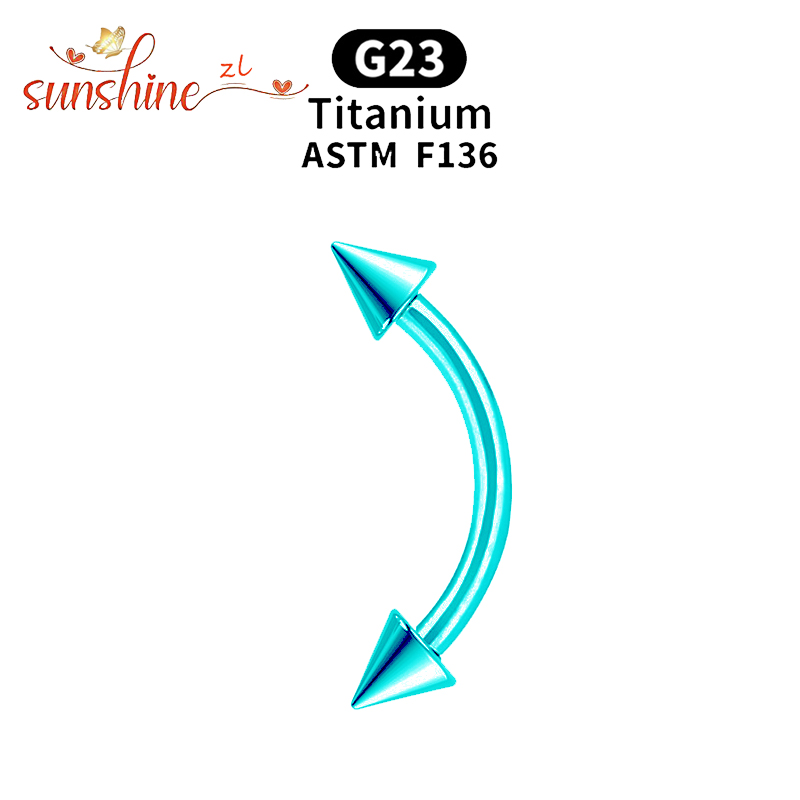 1PC G23 Titanium Spike Curved  - مراجعة Eyebrow Curved Barbell وسعره