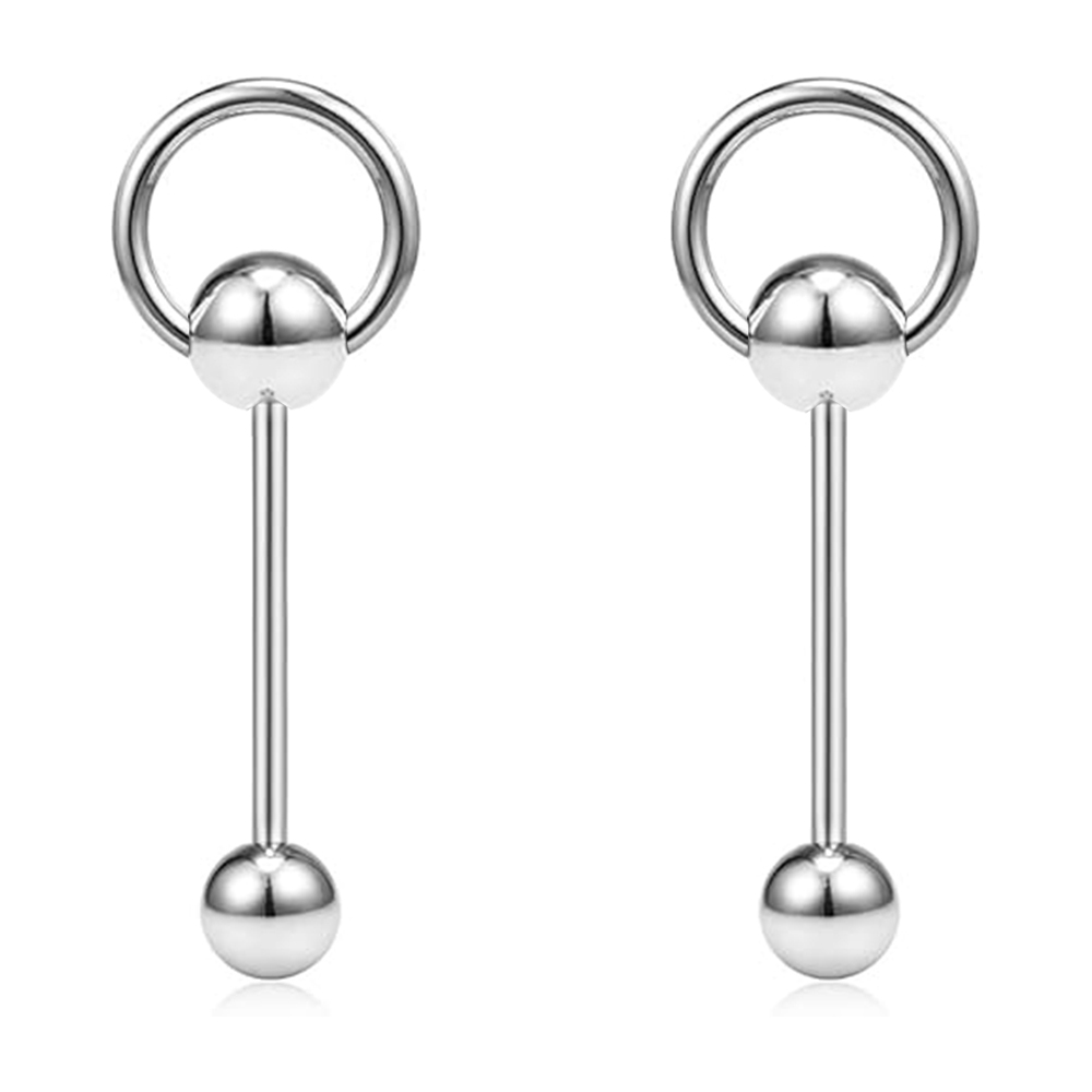 Bulk 14g 1.6mm Surgical Steel  - مراجعة Tongue Barbell Straight وسعره