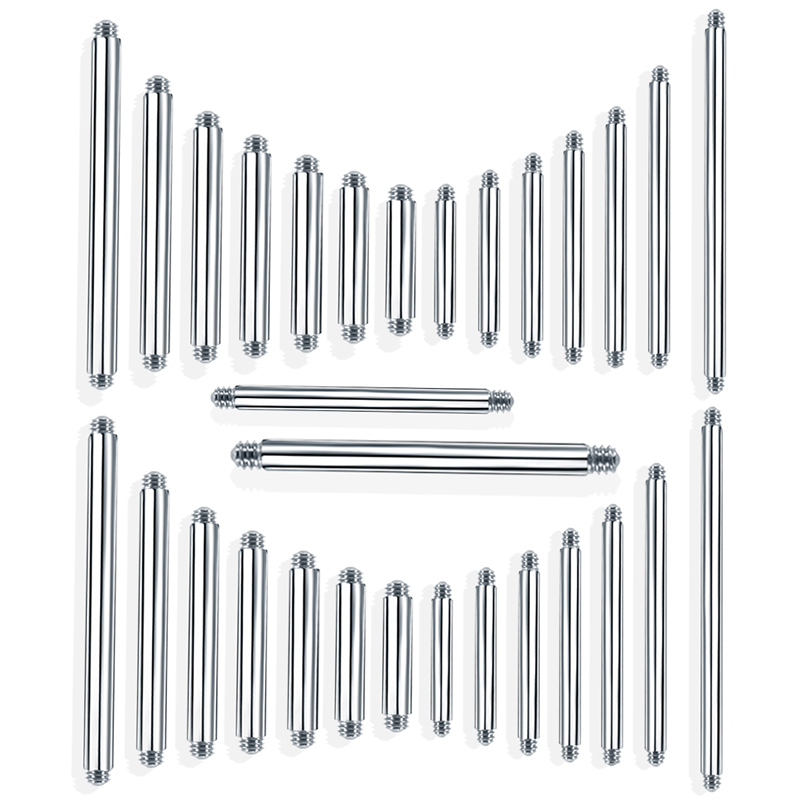 10PCS 4-42mm 316L Surgical Ste - مراجعة Tongue Barbell Straight وسعره