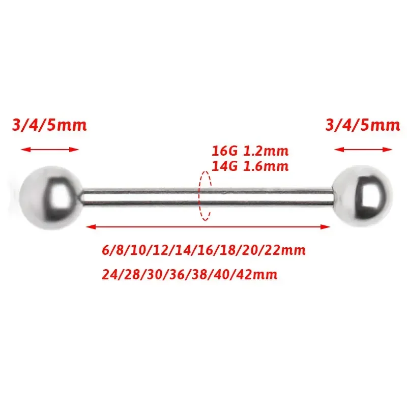 1/10pcs F136 Implant Grade Tit - مراجعة Tongue Barbell Straight وسعره