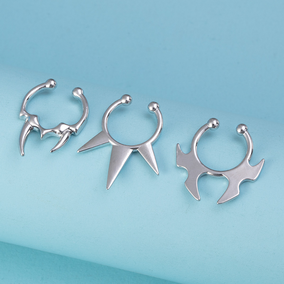 1-3pcs Fake Clip on Nose Rings - مراجعة Body Jewelry Implants وسعره