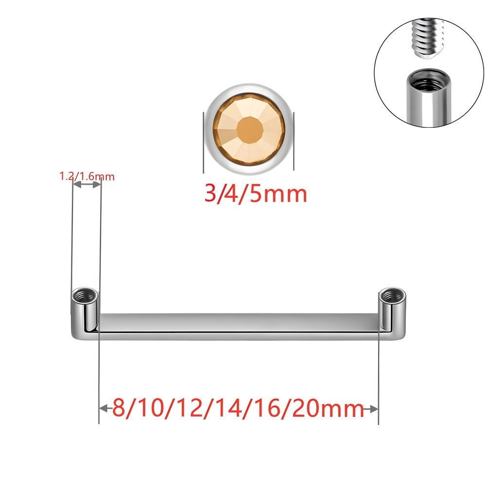 ASTM F136 Titanium Dermal Anch - مراجعة Body Jewelry Implants وسعره