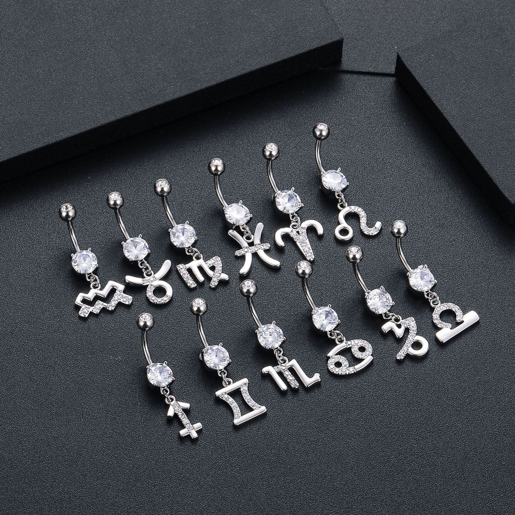 12 Constellation Series Navel  - مراجعة Body Jewelry Barbell وسعره