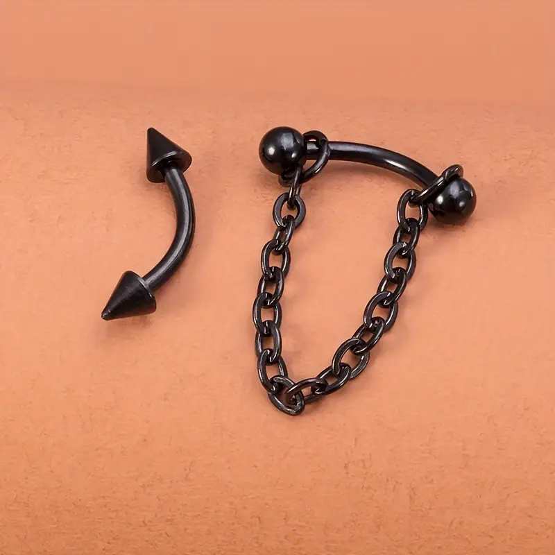 2pcs Stainless Steel Curved Ba - مراجعة Eyebrow Curved Barbell وسعره