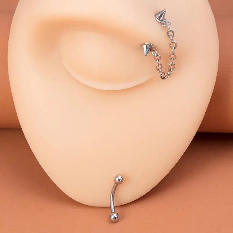 2pcs Stainless Steel Curved Ba - مراجعة Eyebrow Curved Barbell وسعره