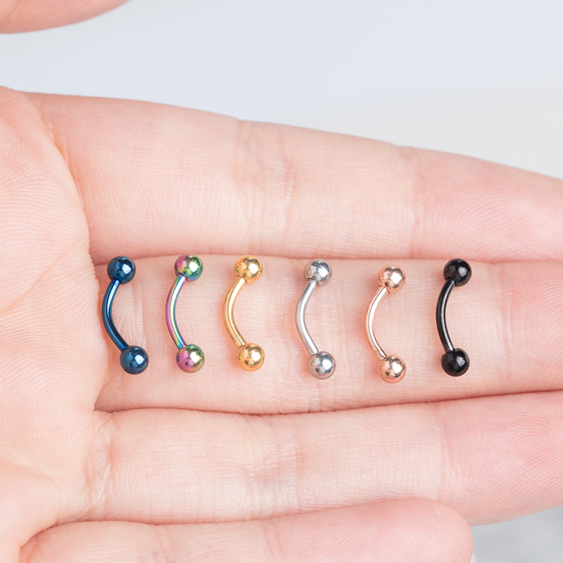 6PCS Stainless Steel Curved Ba - مراجعة Eyebrow Curved Barbell وسعره