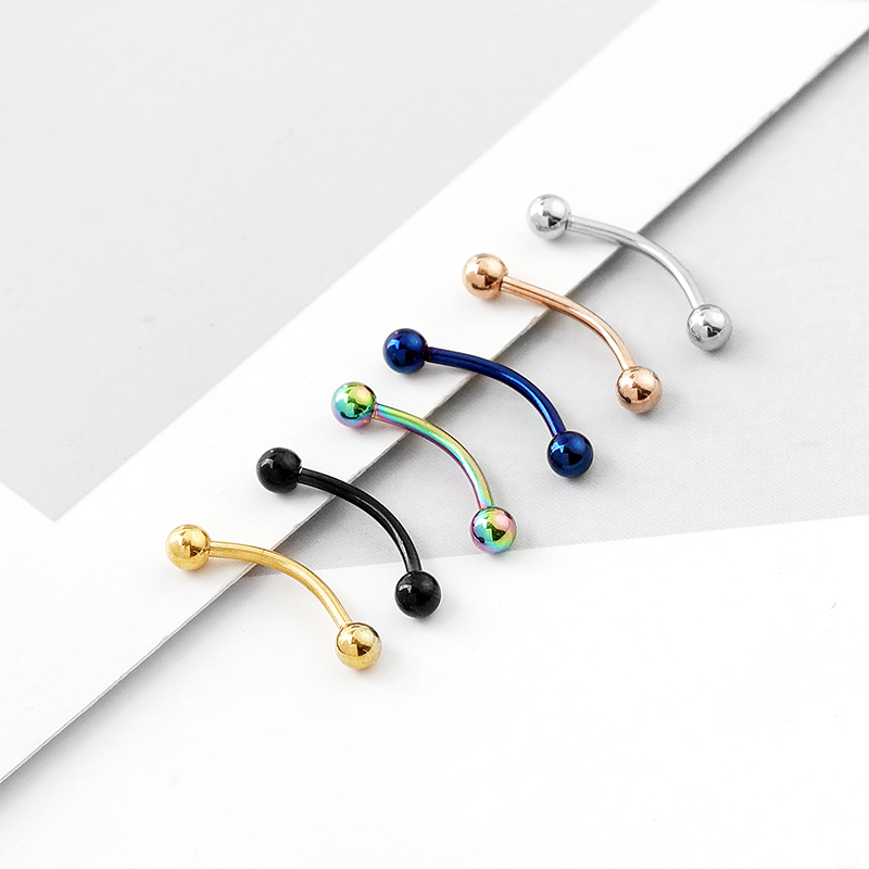 6PCS Stainless Steel Curved Ba - مراجعة Eyebrow Curved Barbell وسعره