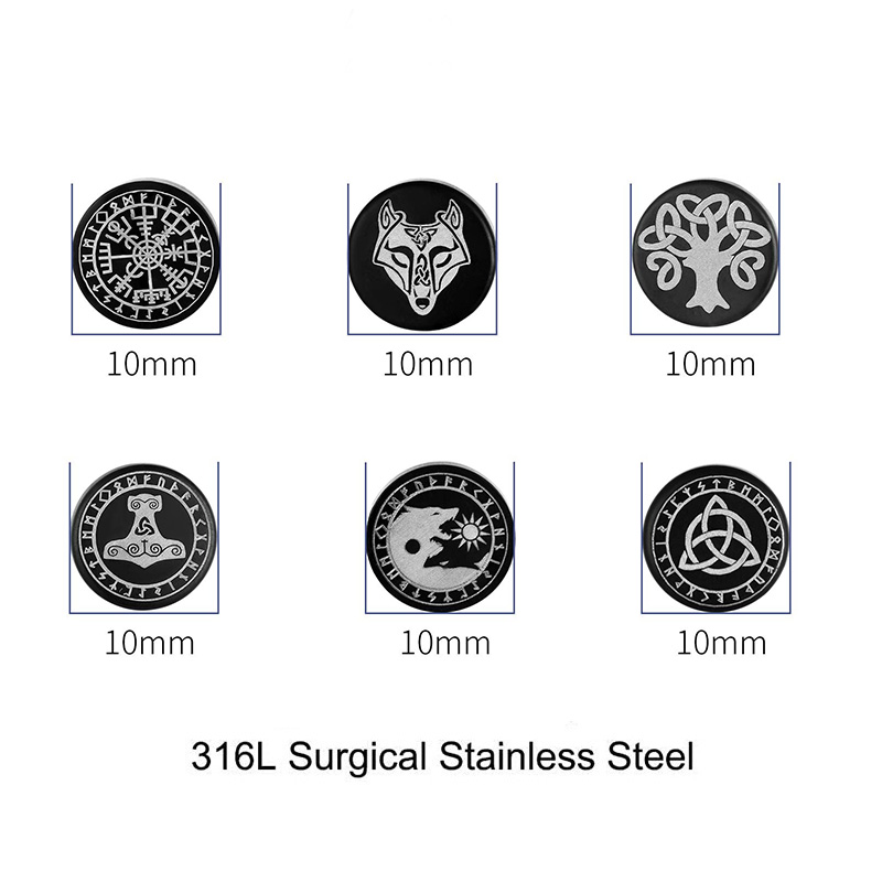 1Pair Viking Barbell Stud Earr - مراجعة Body Jewelry Barbell وسعره