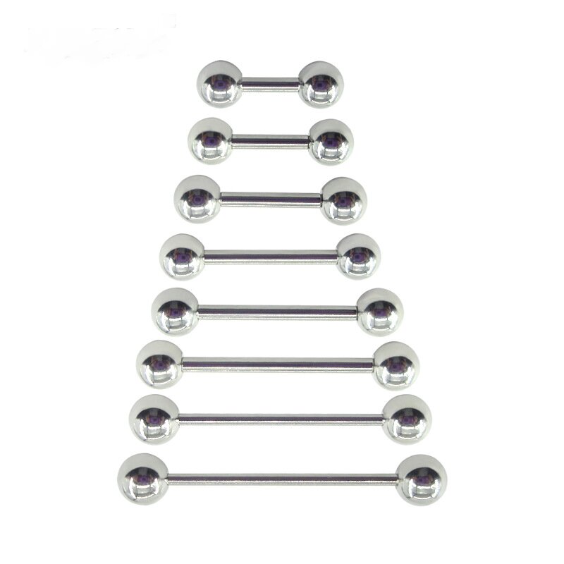 2 Pieces 0.8mm Stainless Steel - مراجعة Tongue Barbell Straight وسعره