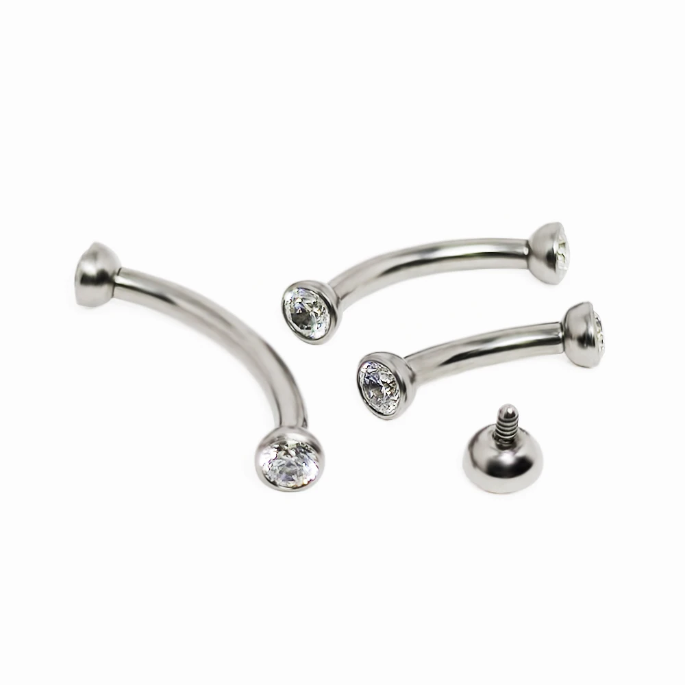 F136 Titanium Piercings Eyebro - مراجعة Eyebrow Curved Barbell وسعره