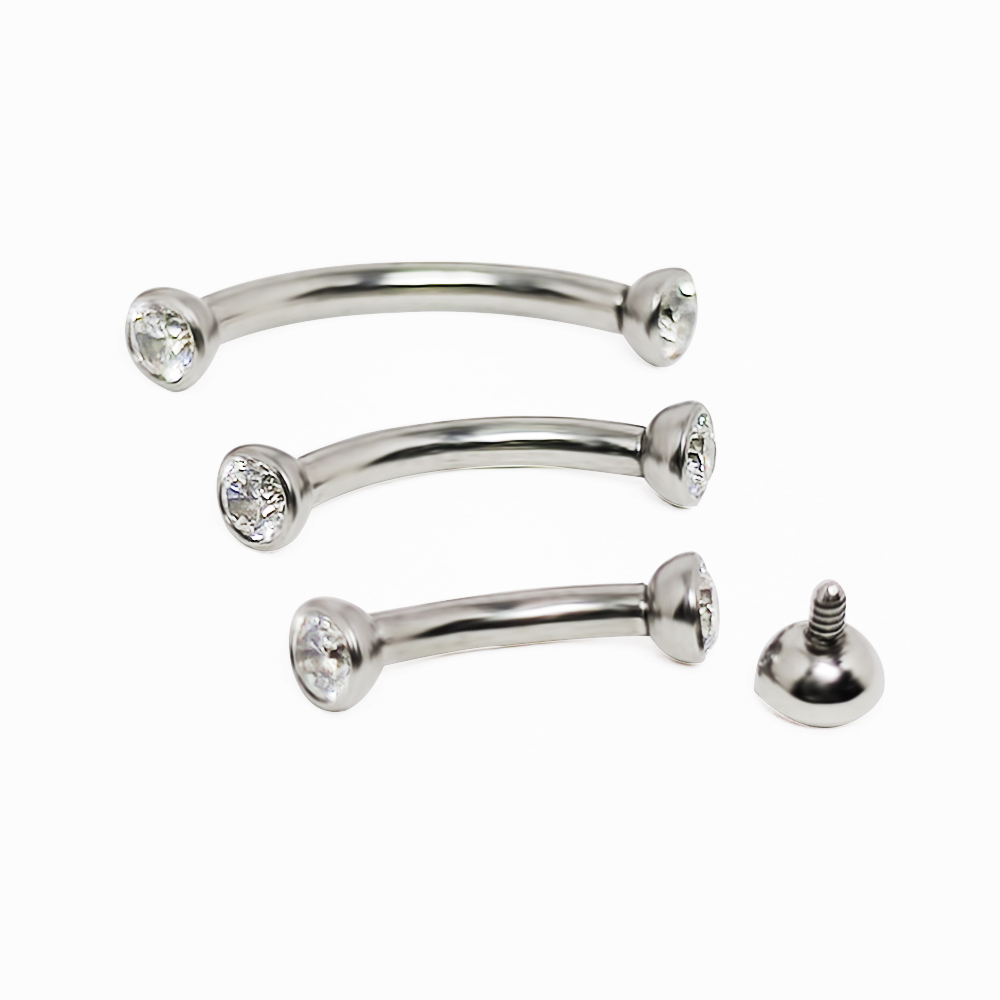 F136 Titanium Piercings Eyebro - مراجعة Eyebrow Curved Barbell وسعره