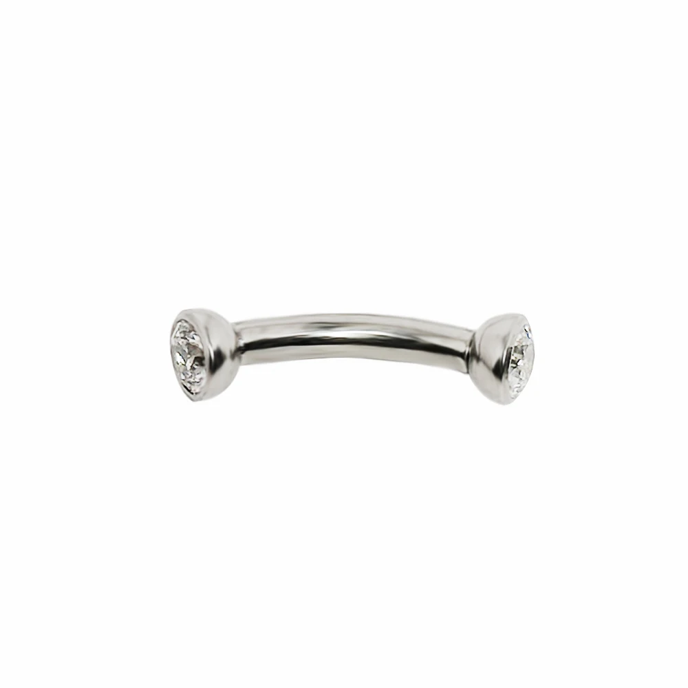 F136 Titanium Piercings Eyebro - مراجعة Eyebrow Curved Barbell وسعره