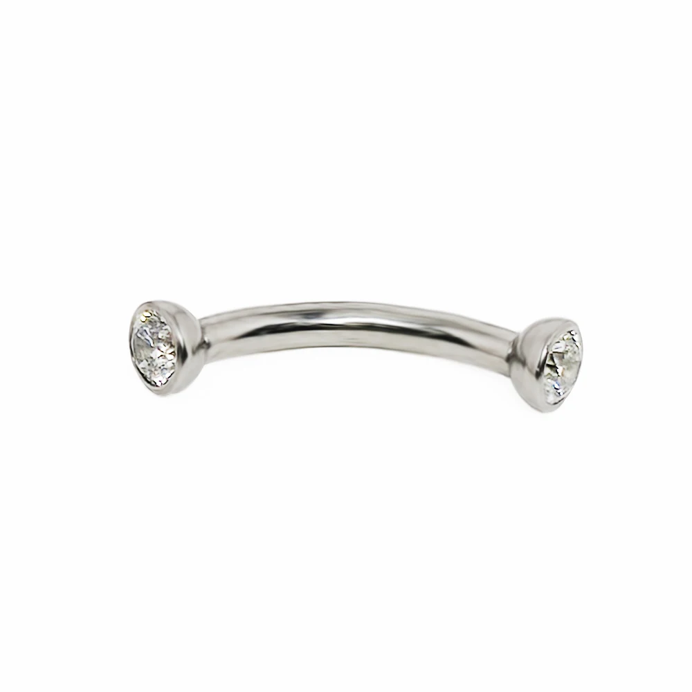 F136 Titanium Piercings Eyebro - مراجعة Eyebrow Curved Barbell وسعره