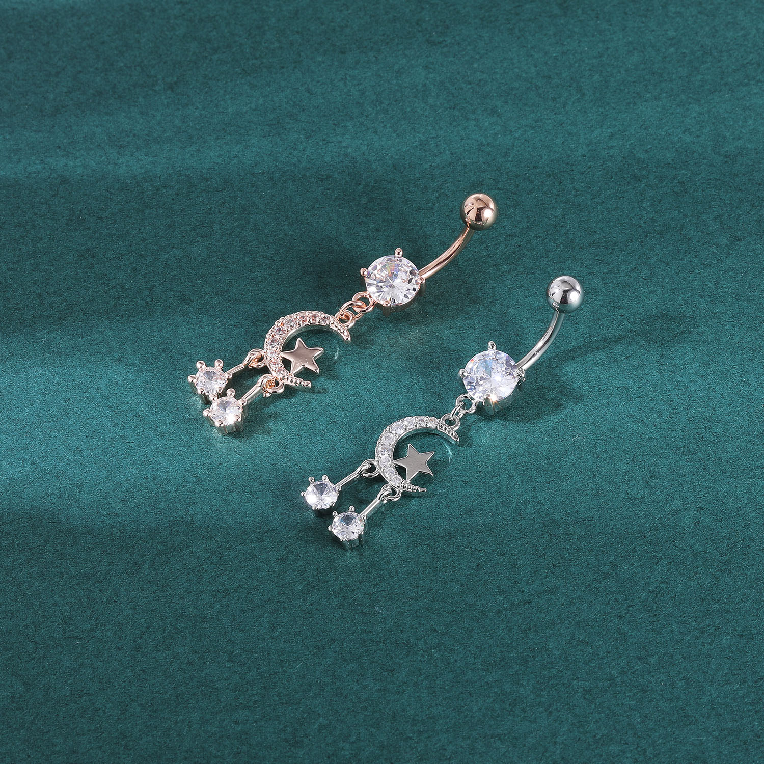 ZS 14G 1PC Zircon Flower Belly - مراجعة Body Jewelry Real Gold وسعره