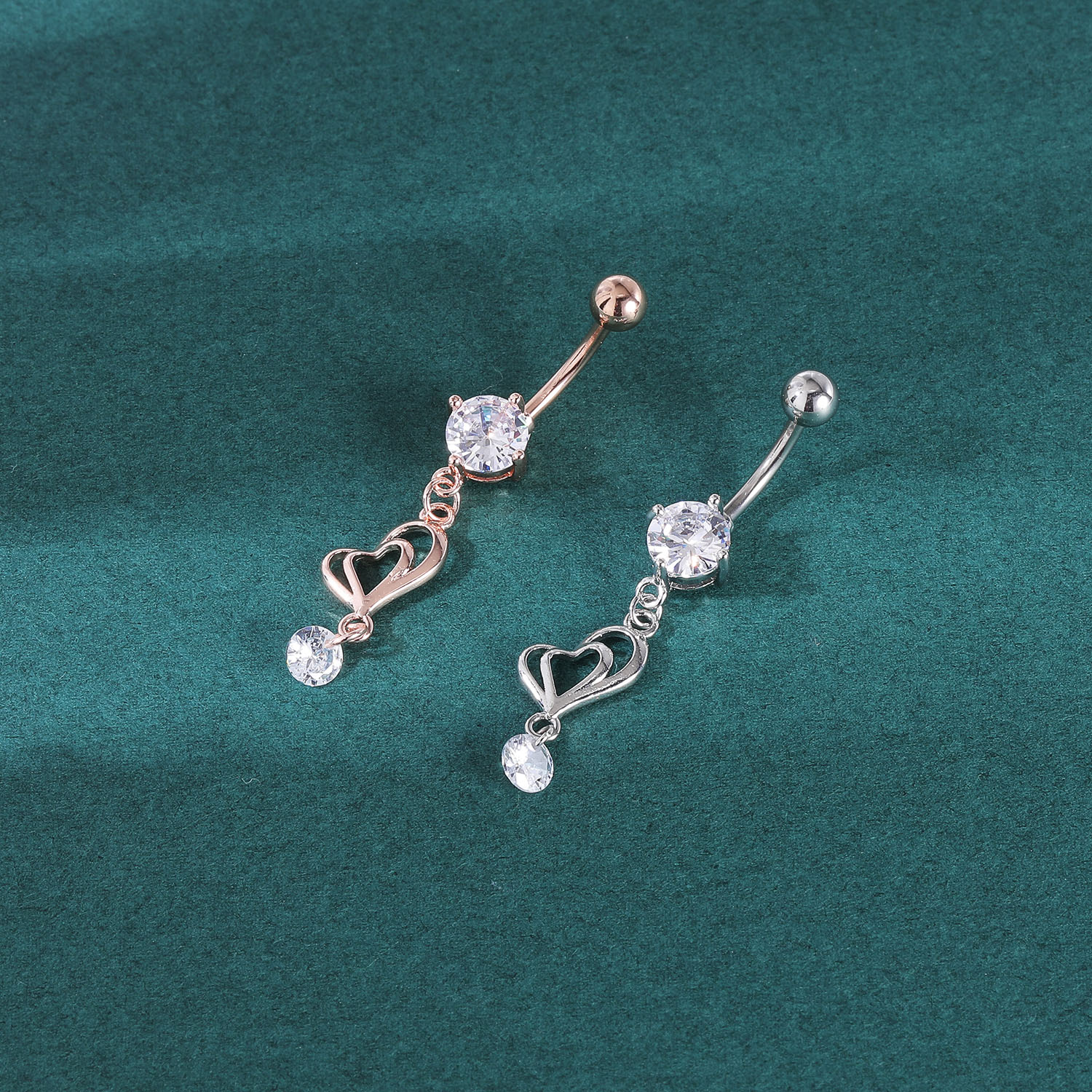 ZS 14G 1PC Zircon Flower Belly - مراجعة Body Jewelry Real Gold وسعره
