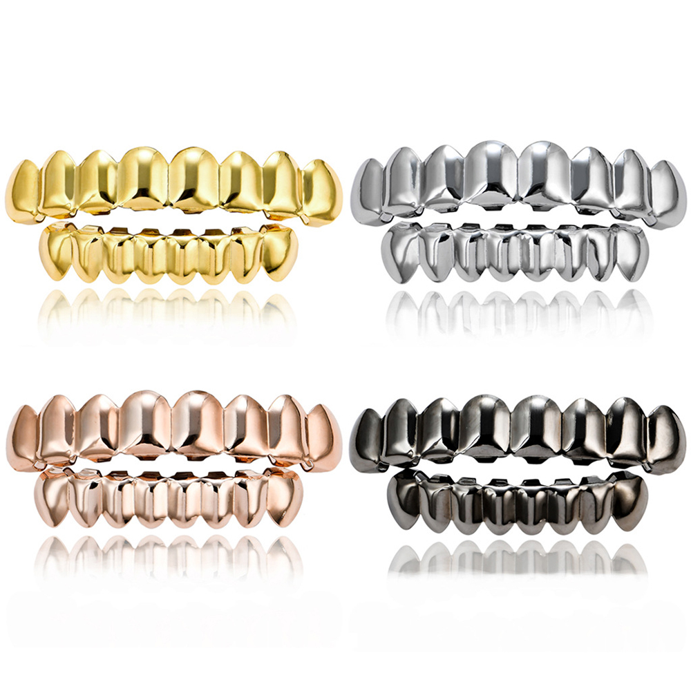 Hip Hop Gold Braces Upper Teet - مراجعة Body Jewelry Real Gold وسعره