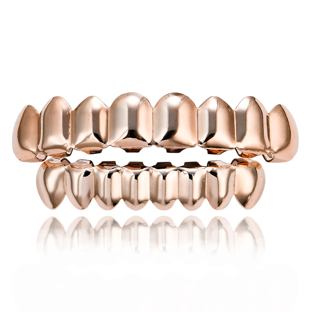Hip Hop Gold Braces Upper Teet - مراجعة Body Jewelry Real Gold وسعره