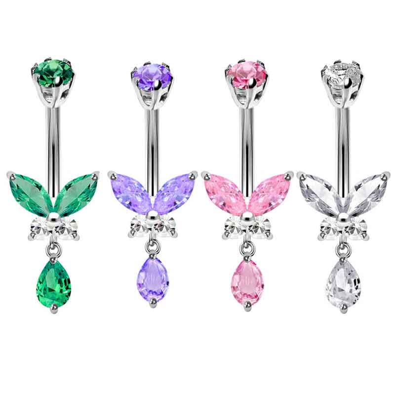 14G Dangle Butterfly Belly Rin - مراجعة Body Jewelry Co وسعره