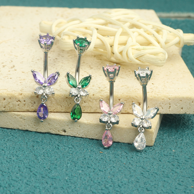 14G Dangle Butterfly Belly Rin - مراجعة Body Jewelry Co وسعره