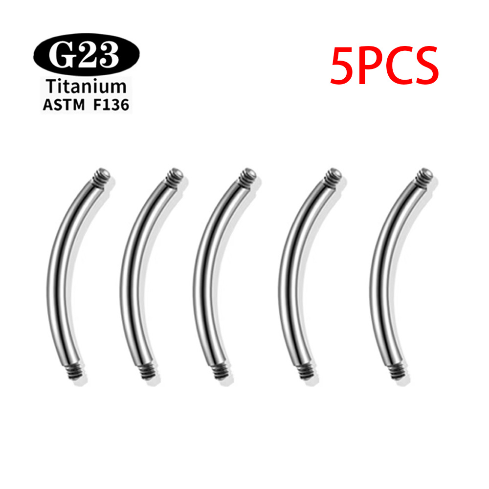 5 Pcs/Lot ASTM F136 Titanium I - مراجعة Body Jewelry Barbell وسعره