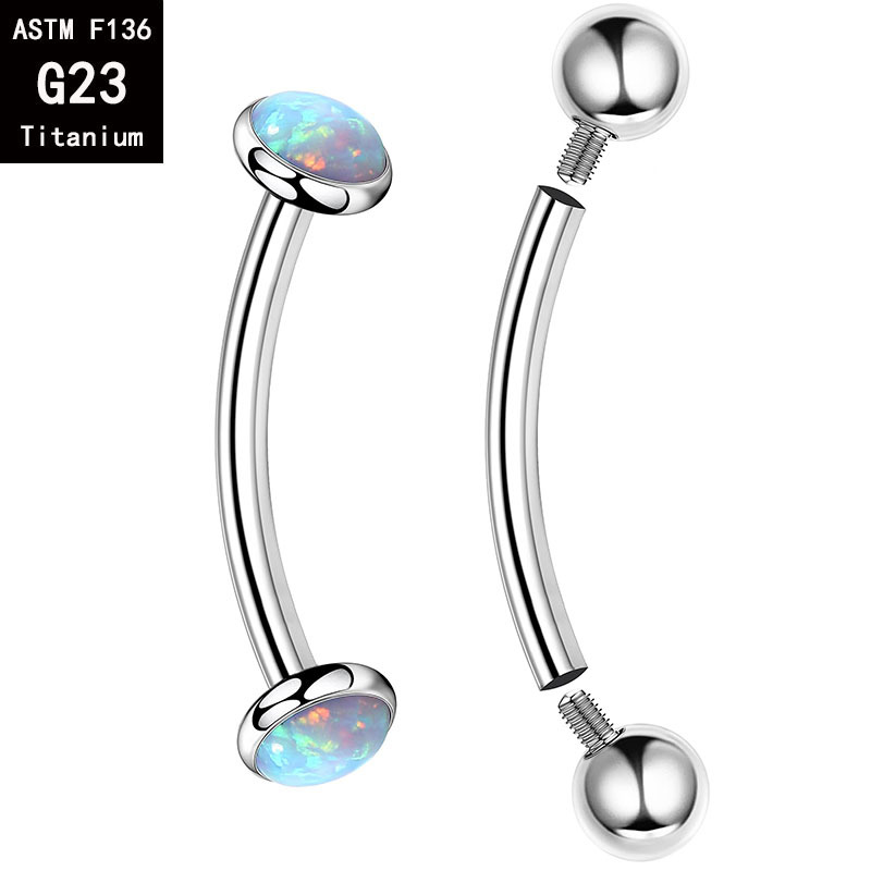 5 Pcs/Lot ASTM F136 Titanium I - مراجعة Body Jewelry Barbell وسعره