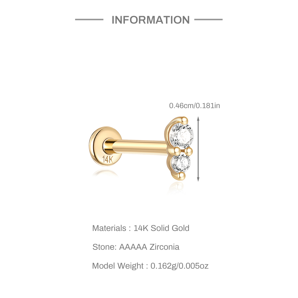 AIDE Real 14K Solid Gold Color - مراجعة Body Jewelry Real Gold وسعره