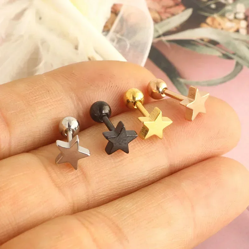 1Pc Heart Star Tragus Stud Ear - مراجعة Body Jewelry Barbell وسعره