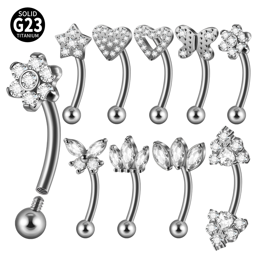 Dreamlee 1Pc G23 Titanium Rook - مراجعة Eyebrow Curved Barbell وسعره