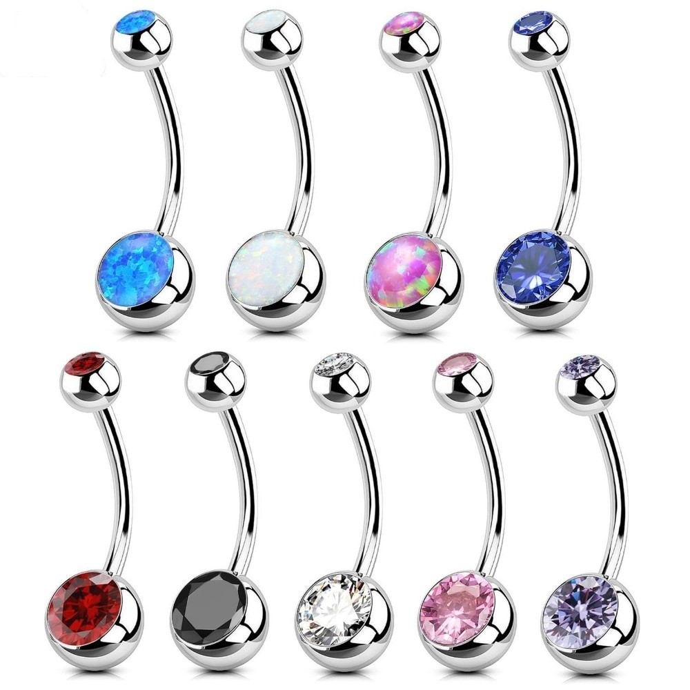 High Quality Titanium Material - مراجعة Body Jewelry Belly Button Rings وسعره
