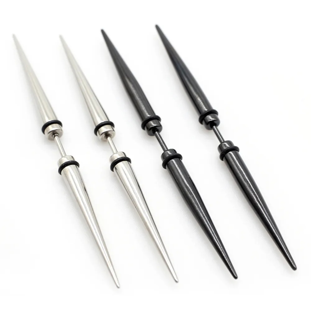 2pcs Unisex Gothic Punk Spike  - مراجعة Body Jewelry Barbell وسعره