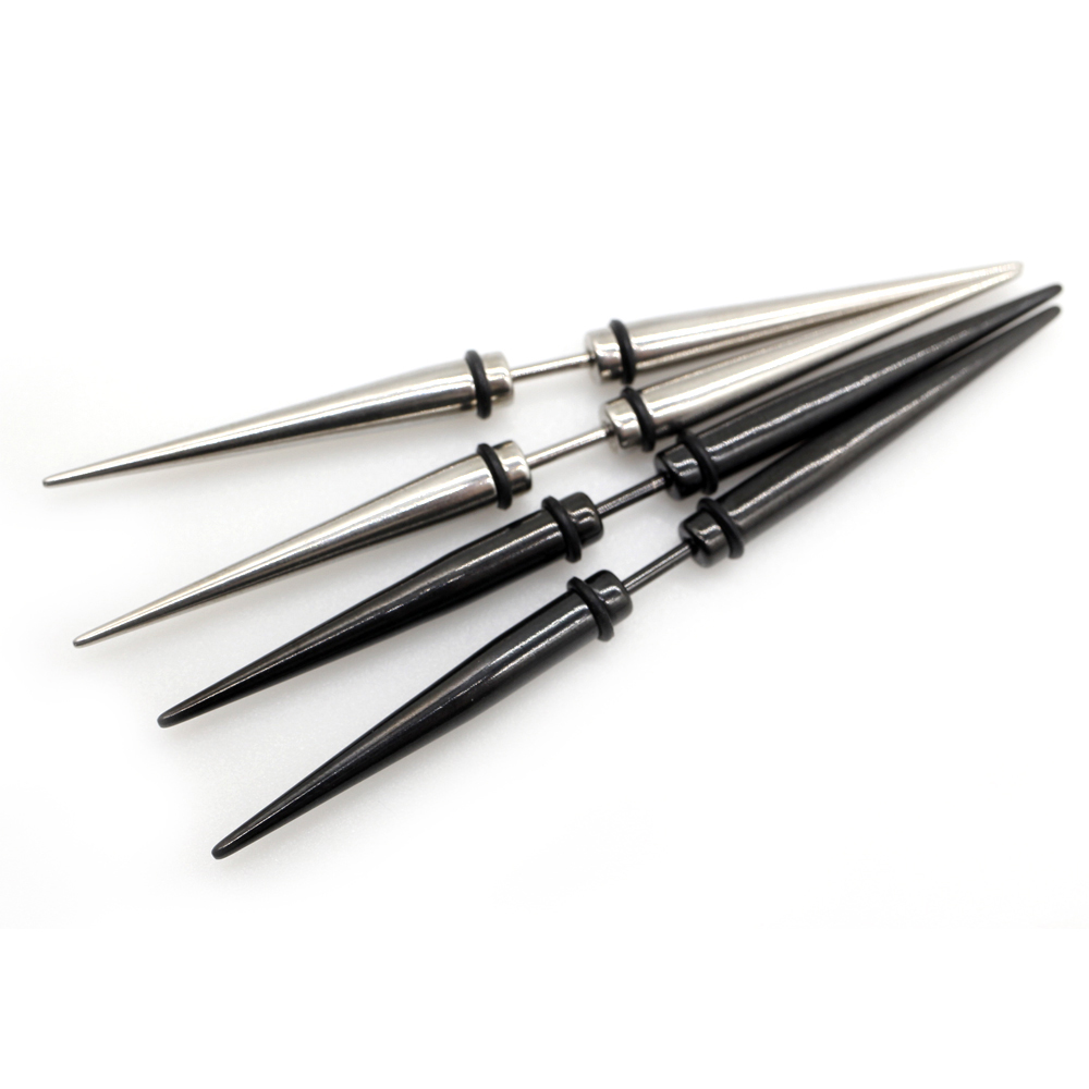 2pcs Unisex Gothic Punk Spike  - مراجعة Body Jewelry Barbell وسعره